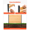 VEVOR Wood Privacy Fence, 39" W x 61" L, 1-Panel Air Conditioner Fence Screen, Pool Equipment Enclosure with Metal Stakes, Easy DIY Installation, Outdoor Trash Can Hider for Garden Decoration