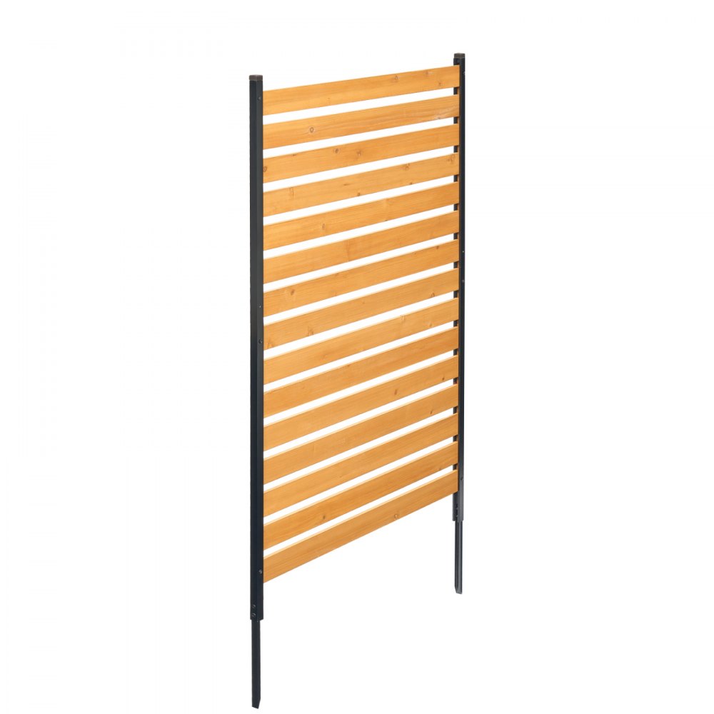 VEVOR Wood Privacy Fence, 39" W x 61" L, 1-Panel Air Conditioner Fence Screen, Pool Equipment Enclosure with Metal Stakes, Easy DIY Installation, Outdoor Trash Can Hider for Garden Decoration