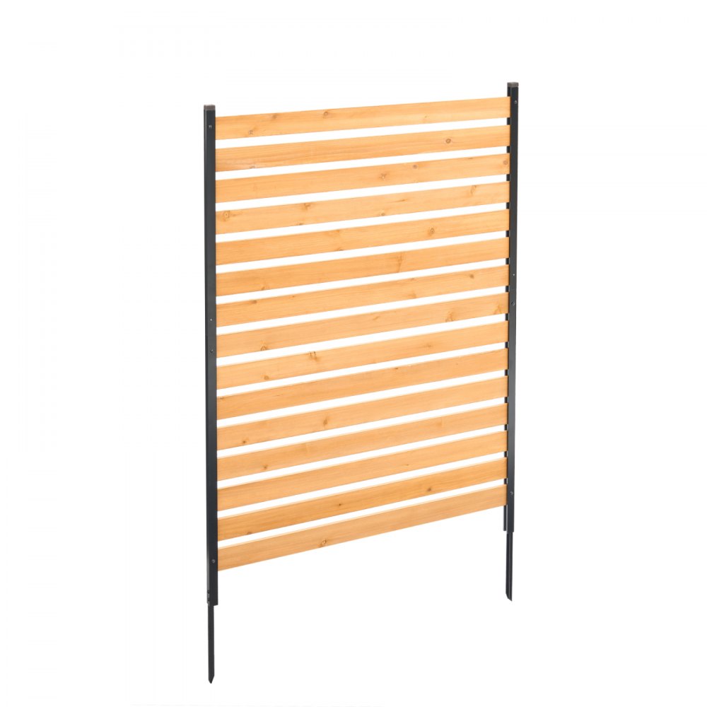 VEVOR Wood Privacy Fence, 39" W x 61" L, 1-Panel Air Conditioner Fence Screen, Pool Equipment Enclosure with Metal Stakes, Easy DIY Installation, Outdoor Trash Can Hider for Garden Decoration