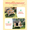 VEVOR Insulated Cat House, All-Around Foam Insulation Elevated Cat Shelter, Wooden Feral Kitty Shelter with Large Platform, Waterproof Cats Condos for Indoor & Outdoor Cats in Winter 43.5x33.5x31 in