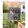 VEVOR Heated Cat House, Insulated Wooden Cat House for Outdoor Cats, Waterproof Feral Kitty Shelter with Heating Pad, PVC Flap Door & Openable Asphalt Roof for 1-3 Cats in Winter, 34 x 21 x 27 in