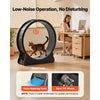 VEVOR Cat Exercise Wheel, 48 in Wooden Cat Running Wheel for Indoor Cats up to 28 lbs, Cats Treadmill with Carpeted Runway & Locking Mechanism, Quiet Kitten Sport Toys for Pets Fitness & Health, Black