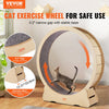 VEVOR Wooden Cat Exercise Wheel, 52" Large Cat Treadmill Wheel for Indoor Cats, Cat Running Wheel with Detachable Carpet & Cat Teaser for Running/Walking/Training, Suitable for Most Cats