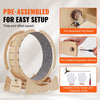 VEVOR Wooden Cat Exercise Wheel, 52" Large Cat Treadmill Wheel for Indoor Cats, Cat Running Wheel with Detachable Carpet & Cat Teaser for Running/Walking/Training, Suitable for Most Cats