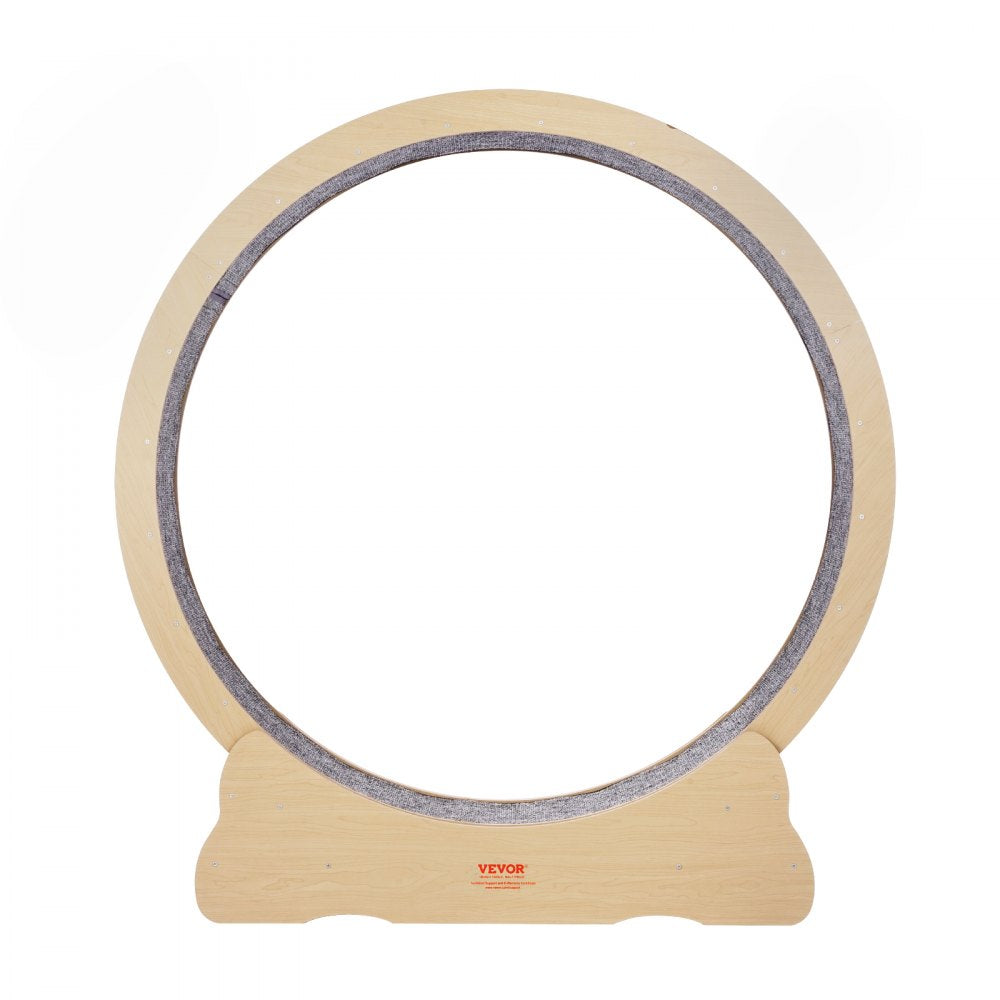 VEVOR Wooden Cat Exercise Wheel, 52" Large Cat Treadmill Wheel for Indoor Cats, Cat Running Wheel with Detachable Carpet & Cat Teaser for Running/Walking/Training, Suitable for Most Cats