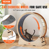 VEVOR Wooden Cat Exercise Wheel, 43.3" Large Cat Treadmill Wheel for Indoor Cats, Cat Running Wheel with Detachable Carpet & Cat Teaser for Running/Walking/Training, Suitable for Most Cats Yellow
