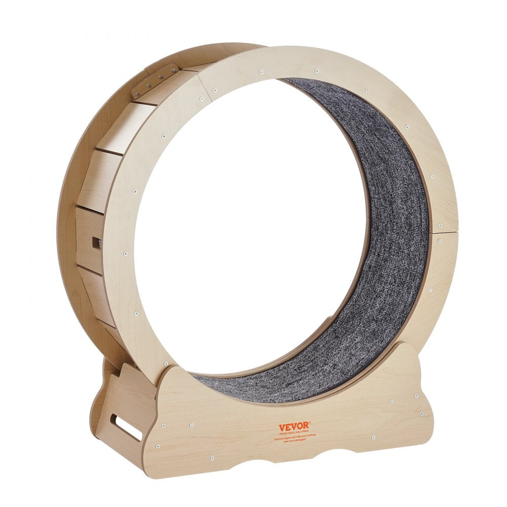 VEVOR Cat Exercise Wheel, Large Cat Treadmill Wheel for Indoor Cats, 29.5 inch Cat Running Wheel with Detachable Carpet and Cat Teaser for Running/Walking/Training, Suitable for Most Cats