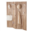 VEVOR Wood Room Divider, 4 Panel Wood Folding Privacy Screen, 66.9 Inches Tall Indoor Carved Partition Divider, Portable Decoration Screen, for Room Separation, Home, Office, Restaurant & Bedroom