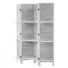 VEVOR Wood Room Divider, 4 Panel Wood Folding Privacy Screen, 66.9 Inches Tall Indoor Louvered Partition Divider, Portable Decoration Screen, for Room Separation, Home, Office, Restaurant & Bedroom