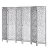 VEVOR Wood Room Divider, 6 Panel Wood Folding Privacy Screen, 66.9 Inches Tall Indoor Carved Partition Divider, Portable Decoration Screen, for Room Separation, Home, Office, Restaurant & Bedroom