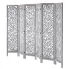 VEVOR Wood Room Divider, 6 Panel Wood Folding Privacy Screen, 66.9 Inches Tall Indoor Carved Partition Divider, Portable Decoration Screen, for Room Separation, Home, Office, Restaurant & Bedroom