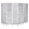 VEVOR Wood Room Divider, 8 Panel Wood Folding Privacy Screen, 66.9 Inches Tall Indoor Louvered Wooden Partition, Portable Decoration Screen, for Room Separation, Home, Office, Restaurant & Bedroom