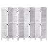 VEVOR Wood Room Divider, 8 Panel Wood Folding Privacy Screen, 66.9 Inches Tall Indoor Louvered Wooden Partition, Portable Decoration Screen, for Room Separation, Home, Office, Restaurant & Bedroom
