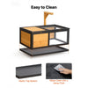VEVOR Tortoise Habitat 2-Room Wooden Tortoise House with Storage Shelf, for Small Animals Indoor Outdoor, Lamp Stand, Large Turtle Enclosure Reptile Cage with Openable Roof, Acrylic Viewing Window