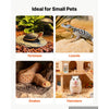 VEVOR Tortoise Habitat 2-Room Wooden Tortoise House with Storage Shelf, for Small Animals Indoor Outdoor, Lamp Stand, Large Turtle Enclosure Reptile Cage with Openable Roof, Acrylic Viewing Window