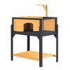 VEVOR Tortoise Habitat 2-Room Wooden Tortoise House Built-in Lamp Stand, for Small Animals Indoor Outdoor, Storage Shelf, Large Turtle Enclosure Reptile Cage with Openable Roof & Viewing Window