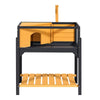 VEVOR Tortoise Habitat 2-Room Wooden Tortoise House Built-in Lamp Stand, for Small Animals Indoor Outdoor, Storage Shelf, Large Turtle Enclosure Reptile Cage with Openable Roof & Viewing Window
