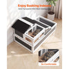 VEVOR Tortoise Habitat 4-Room Wooden Tortoise House with Balcony 2 Stories, for Small Animals Indoor Outdoor, Built-in Ramp, Indoor Large Turtle Enclosure Reptile Cage with Openable Roof, Viewing Area