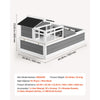 VEVOR Tortoise Habitat 4-Room Wooden Tortoise House with Balcony 2 Stories, for Small Animals Indoor Outdoor, Built-in Ramp, Indoor Large Turtle Enclosure Reptile Cage with Openable Roof, Viewing Area