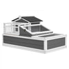 VEVOR Tortoise Habitat 4-Room Wooden Tortoise House with Balcony 2 Stories, for Small Animals Indoor Outdoor, Built-in Ramp, Indoor Large Turtle Enclosure Reptile Cage with Openable Roof, Viewing Area