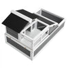 VEVOR Tortoise Habitat 4-Room Wooden Tortoise House with Balcony 2 Stories, for Small Animals Indoor Outdoor, Built-in Ramp, Indoor Large Turtle Enclosure Reptile Cage with Openable Roof, Viewing Area