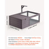 VEVOR Tortoise Habitat 2-Room Wooden Tortoise House with Pull-Out Tray, for Small Animals Indoor Outdoor, Lamp Stand, Large Turtle Enclosure Reptile Cage with Openable Roof, Acrylic Viewing Window