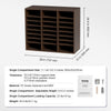VEVOR Literature Organizers, 24 Compartments Office Mailbox with Adjustable Shelves, Wood Literature Sorter 29x12x24.4 inches for Office, Home, Classroom, Mailrooms Organization, EPA Certified, Brown