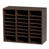 VEVOR Literature Organizers, 24 Compartments Office Mailbox with Adjustable Shelves, Wood Literature Sorter 29x12x24.4 inches for Office, Home, Classroom, Mailrooms Organization, EPA Certified, Brown