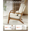 VEVOR Accent Chair, High Back Mid Century Modern Armchair with Solid Wood Frame and Non-Slip Legs, Upholstered Leisure Chair with Linen Fabric and 5.3 in Thickened Cushion, for Living Room, Bedroom