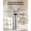 VEVOR Professional 304 Stainless Steel Whipped Cream Dispenser 500ml, Leak-Free Whipped Cream Maker, Whip Cream Canister with 3 Decorating Nozzles & Cleaning Brush, N₂O Chargers (Not Included)