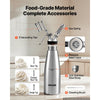VEVOR Professional 304 Stainless Steel Whipped Cream Dispenser 1000ml, Leak-Free Whipped Cream Maker, Whip Cream Canister with 3 Decorating Nozzles & Cleaning Brush, N₂O Chargers (Not Included)
