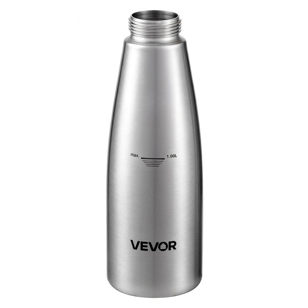 VEVOR Professional 304 Stainless Steel Whipped Cream Dispenser 1000ml, Leak-Free Whipped Cream Maker, Whip Cream Canister with 3 Decorating Nozzles & Cleaning Brush, N₂O Chargers (Not Included)