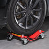 VEVOR Wheel Dolly, 8000 lbs Capacity Heavy-Duty Steel Car Mover, Wheel Dolly Car Tire Stake Set with Brakes, Vehicle Moving Cart Moving Cars, Trucks, Trailers, Motorcycles, and Boats, Set of 4, Red