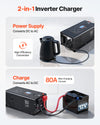 VEVOR Pure Sine Wave Inverter Charger, 3000W, DC 12V to AC 120V Power Inverter with LCD Display, Remote Control, Low Frequency, for RV Camper Home, Compatible with 12V LiFePO4 and Lithium Batteries