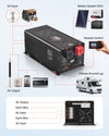 VEVOR Pure Sine Wave Inverter Charger, 3000W, DC 12V to AC 120V Power Inverter with LCD Display, Remote Control, Low Frequency, for RV Camper Home, Compatible with 12V LiFePO4 and Lithium Batteries