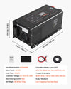 VEVOR Pure Sine Wave Inverter Charger, 3000W, DC 12V to AC 120V Power Inverter with LCD Display, Remote Control, Low Frequency, for RV Camper Home, Compatible with 12V LiFePO4 and Lithium Batteries