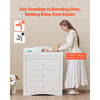 VEVOR Changing Table Dresser, Baby Diaper Change Station with 3 Drawers, Multi-Functional Modern Changing Table Dresser with Storage Organizer Nursery for Children's Room, White