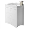 VEVOR Changing Table Dresser, Baby Diaper Change Station with 3 Drawers, Multi-Functional Modern Changing Table Dresser with Storage Organizer Nursery for Children's Room, White