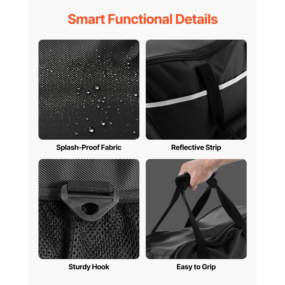 VEVOR Motorcycle Saddlebag Liner Bag, 18 L Insert Storage Travel Luggage Bag Organizer, Compatible with Harley Davidson 1993-2022 Touring Road/Street Glide/Electra Glide/Road King Saddlebag, Black