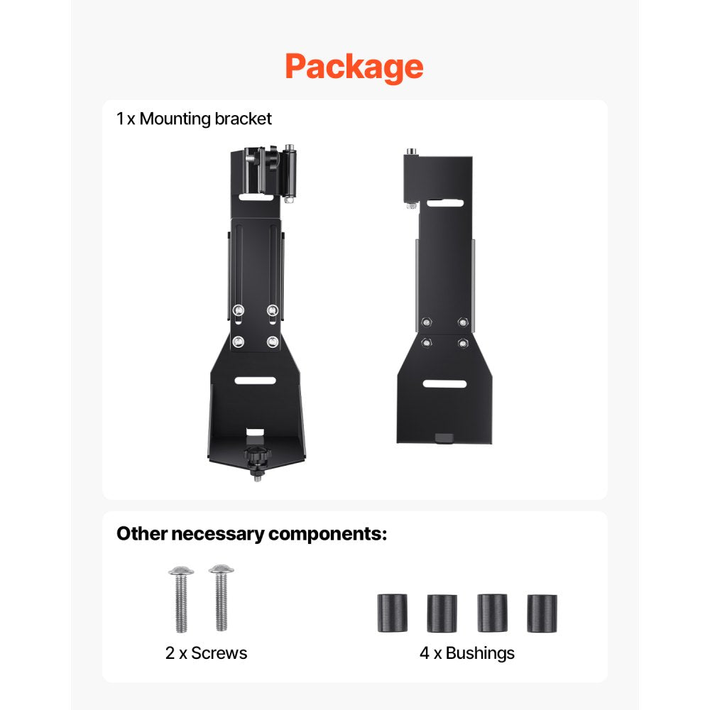 VEVOR High Lift Jack Mount Bracket, Farm Jack Holder Mounting Bracket Kit, Mount Carrier for Off Road Heavy-Duty Jacks, Compatible With YJ (1986-1996), TJ (1997-2006), JK (2006-2018), JL (2018-2024)