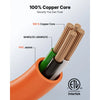 VEVOR 50 Amp Generator Cord, 30 Feet, 125/250V RV Power Cord NEMA 14-50P to SS2-50R with Twist Lock, Grip Handle, Heavy Duty 6AWG/3 + 8AWG/1 Generator Cable, for RV Camper Generator to House, Orange