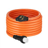 VEVOR 50 Amp Generator Cord, 50 Feet, 125/250V RV Power Cord NEMA 14-50P to SS2-50R with Twist Lock, Grip Handle, Heavy Duty 6AWG/3 + 8AWG/1 Generator Cable, for RV Camper Generator to House, Orange