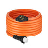 VEVOR 50 Amp Generator Cord, 50 Feet, 125/250V RV Power Cord NEMA 14-50P to SS2-50R with Twist Lock, Grip Handle, Heavy Duty 6AWG/3 + 8AWG/1 Generator Cable, for RV Camper Generator to House, Orange