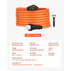 VEVOR 50 Amp Generator Cord, 25 Feet, 125/250V RV Power Cord NEMA 14-50P to SS2-50R with Twist Lock, Grip Handle, Heavy Duty 6AWG/3 + 8AWG/1 Generator Cable, for RV Camper Generator to House, Orange