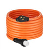 VEVOR 50 Amp Generator Cord, 75 Feet, 125/250V RV Power Cord NEMA 14-50P to SS2-50R with Twist Lock, Grip Handle, Heavy Duty 6AWG/3 + 8AWG/1 Generator Cable, for RV Camper Generator to House, Orange