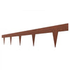 VEVOR Steel Landscape Edging, 10 Packs 40 x 4.5 in Weather-Resistant & Pre-Rust Metal Landscape Edging, Bendable Garden Edging Border, Heavy Duty Lawn Edging, Flower Bed Yard Pathway Divider