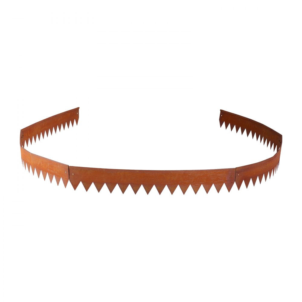 VEVOR Corten Steel Landscape Edging, 6-Pack 40 x 6 Inch Metal Edging for Landscaping with 8 Connecting Plates, Bendable Metal Garden Edge Border for Flower Bed, Yard Pathway, Rust