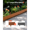 VEVOR Steel Landscape Edging, 6 Packs 40 x 8 in Weather-Resistant & Pre-Rust Metal Landscape Edging, Bendable Garden Edging Border, Shark Spike, Lawn Edging for Flower Bed Yard Pathway Divider