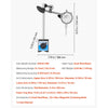 VEVOR Dial Test Indicator with Dual Rod Stand and Storage Case, 0.001 inch Accuracy, 0-1 inch Range, Fine Adjustable Long Arm, Non-Magnetic Centering Rods for Machine Set-Up, Narrow Area Measurement