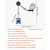VEVOR Dial Test Indicator with Magnetic Flexible Base Stand, 0.001 inch Accuracy, 0-1 inch Range, Fine Adjustable Long Arm, Professional for Machine Set-Up, Narrow Area Measurement, Easy to Read